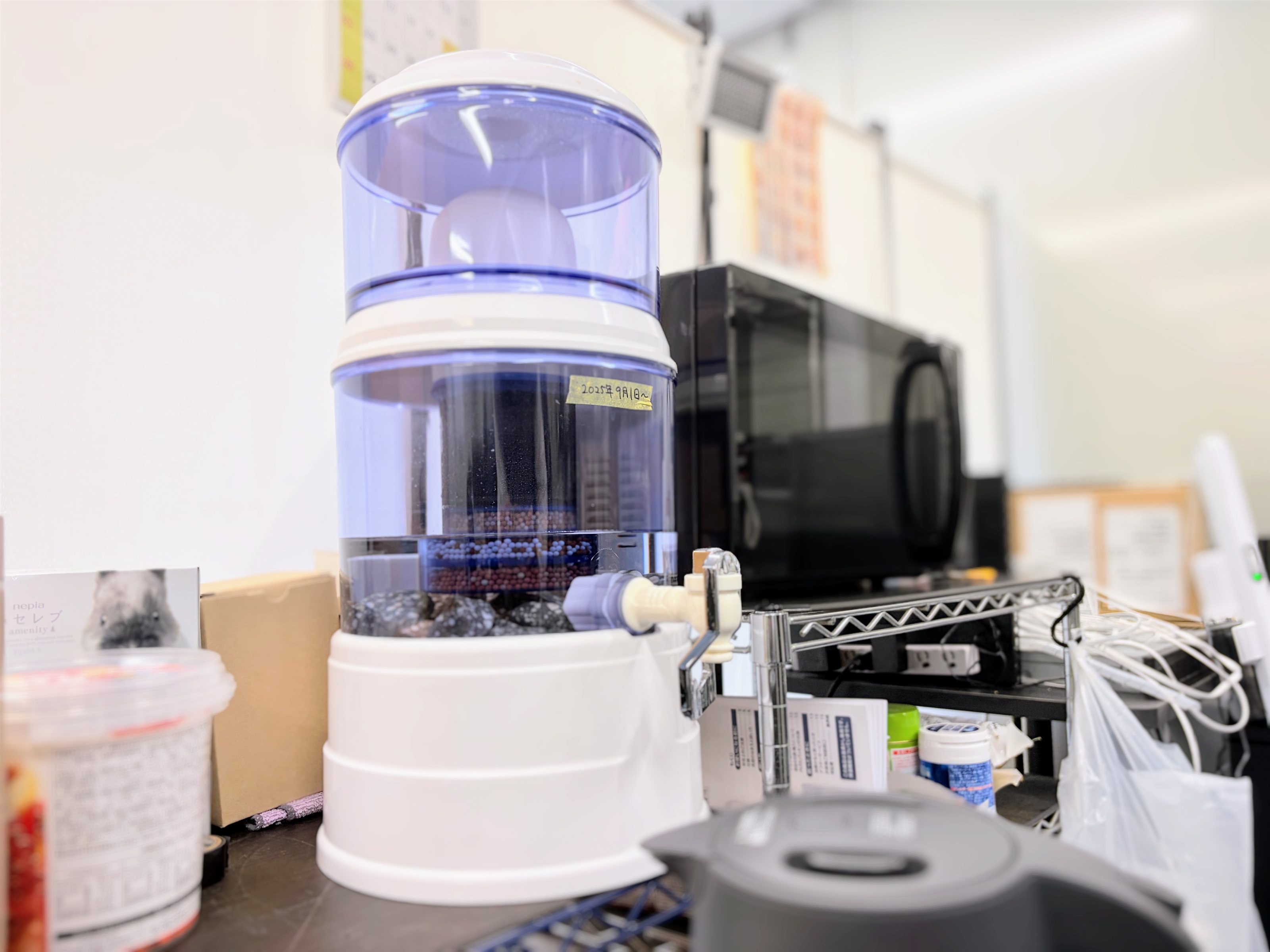 大事な飲み水はろ過装置から